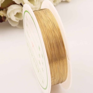 1 Roll 0.2mm gold Copper Wire for Jewelry,brass wire for beads Charms,Ring DIY Jewelry Fittings,Plated brass wire 30 meter