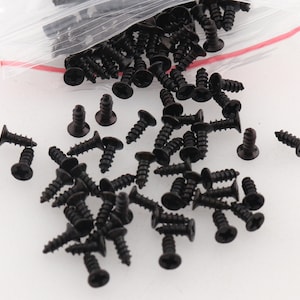 Black Wood working Screws Hinge box Hardware Round Head Screws Metal Fastener Hinge Cupboard Cabinet Furniture Door Latch Decorative