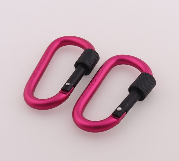 Strong Hot Pink Carabiner Clip Aluminum Backpack Kettle Suspension