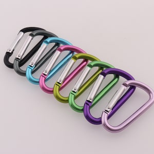 Colours Carabiner Aluminum Carabiner Gated Spring Snap Carabiner Clips Loop Belt Key Chains Shaped Carabiner Key Chain Connector