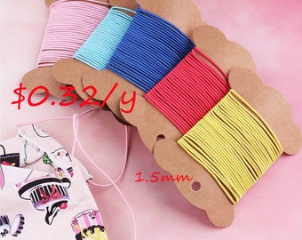 30Y/50Y Elastic Cord Colorful elastic cord For Sewing Dressmaking garment trousers Arts&DIY Crafts hair tie Elastic Stretch Jewelry Cord