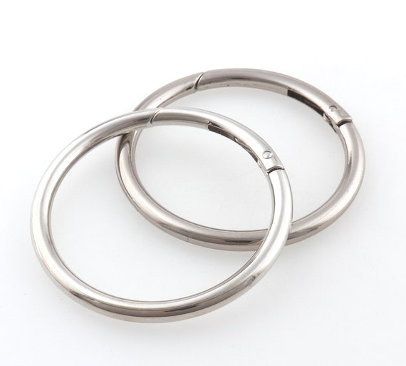 Large Silver Spring O Ring Trigger Snap Hook Spring Open Gate Ring