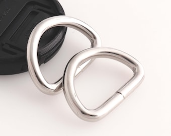 10 st 32 mm metall silver D-ringar d-ögla för kläder Tri-glide spänne väskrem väskhårdvara handväsksringar metall D-ring osvetsad D-ring