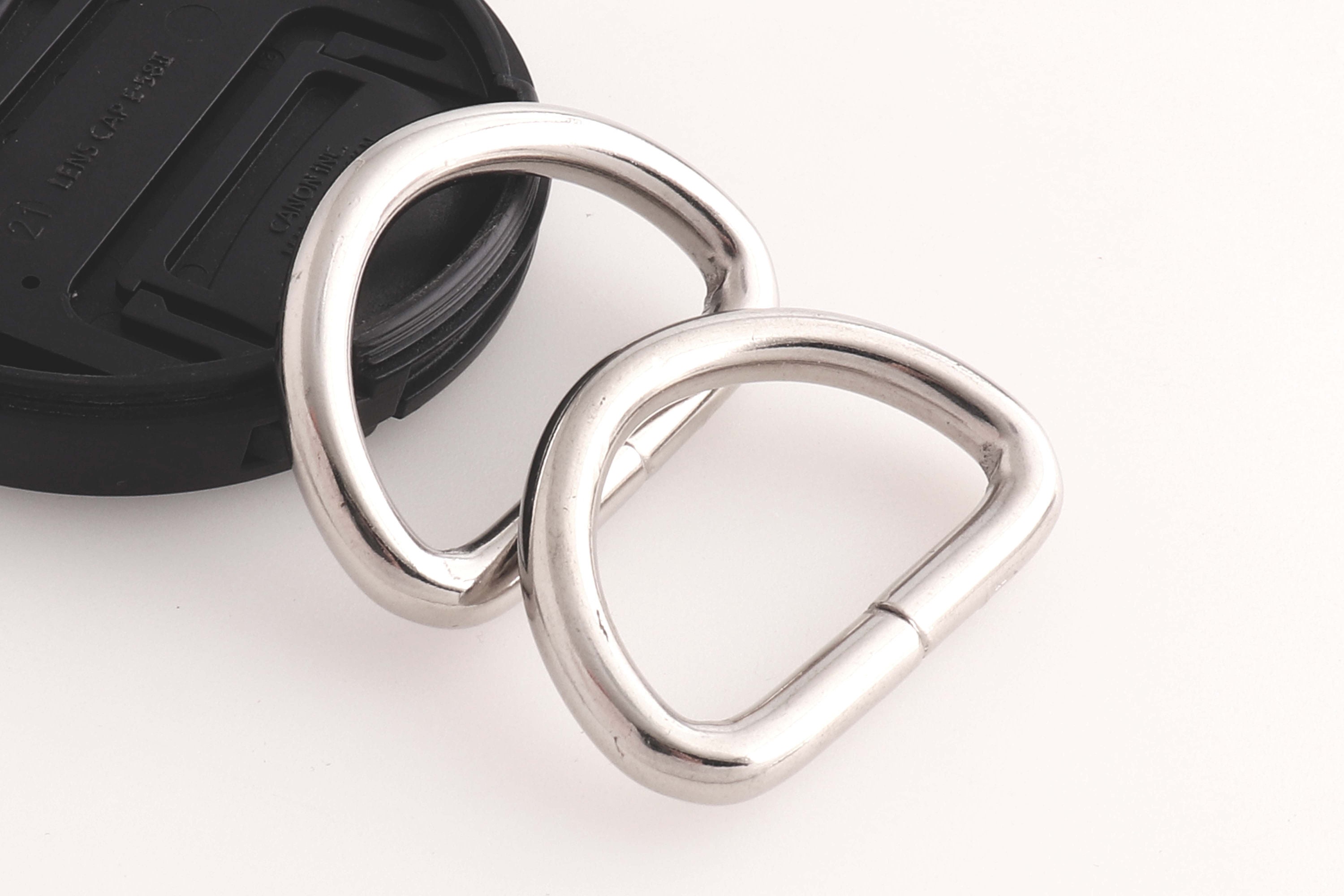 10pcs 32mm Metal Silver D Rings D Loop for Clothing Tri-glide