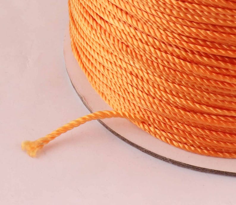 1.5mm Bead Cord,Superlon Bead Cord Knotting Cord,Jewelry making cord,orange colored cord
