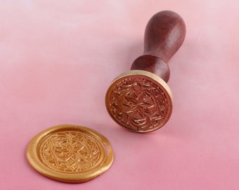 Vaxsigillstämpel 1 st 30 mm Stjärnmetallsigill, månstjärnmönster, unik design vaxstämpel