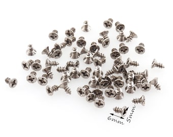 Silver flat head screws drywall screws Wood Screws Miniature Hardware pocket hole screws screws rivets wholesale Tiny Screws Craft Supply