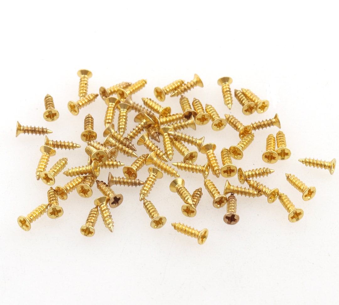 Gold Flat Head Wood Screws Slotted Wood Screws Restoration Hardware