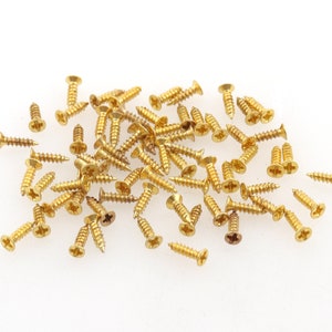 Gold Flachkopf Holz Schrauben geschlitzt Holz Schrauben Restaurierung Hardware rustikale Verschluss Hinge Schrank Schrank Schrank Möbel Tür Latch dekorative
