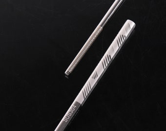 palillos de acero inoxidable tipo meteorito, palillos de regalo de boda asiáticos, palillos de diseño antideslizante, palillos de estilo chino, regalo de Navidad