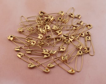 Safety Pin Charm Tag Label Pins Green Metal Brooch Safety Pin for Clothing Earring Finding Jewelry Pins Necklace 22mm Brooch Pins