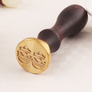 sello de cera de sellado de la boda, sello de sello personalizado personalizado, sello de sello de cera de doble felicidad, sello de sello de cera de madera hecha a mano