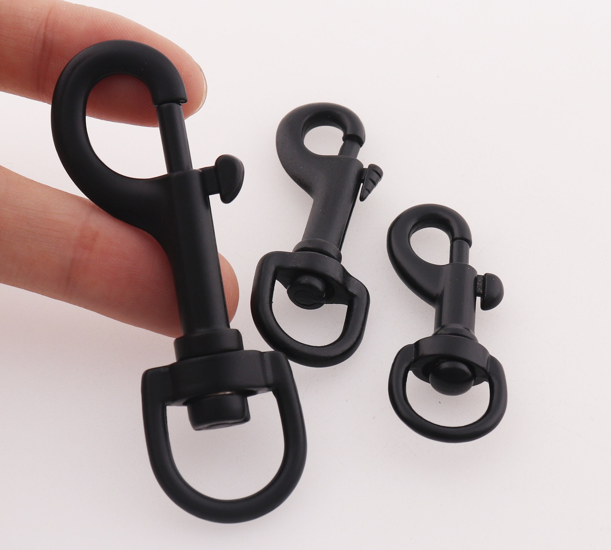 Black Swivel Hook Swivel Snap Hook Metal Key Ring Key Etsy UK