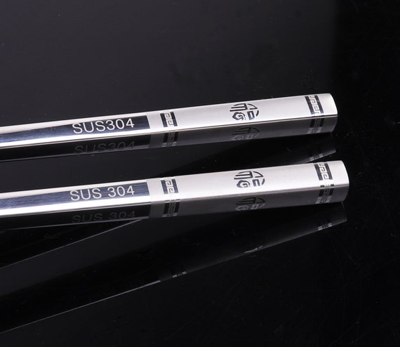 engraved stainless steel chopsticks