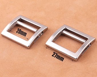 20mm Silver zinc alloy adjustment buckle, the center can move freely, the adjustment buckle is used to adjust the belt  Making Accessories