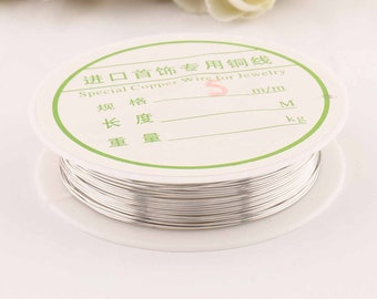 24ga Silver Plated Wire,Wrapping Supplies,0.5mm 5 meter Silver Jewelry Wire,Jewelry Crafting Wire Wrapping Supplies