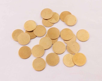 22Ga 0.6 mm Brass stempelen discs, hand stempelen vormstukken, gele Brass disc, Solid Brass disc 10st