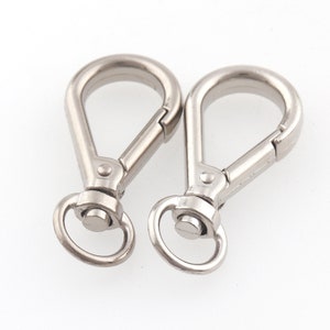 Swivel Clasp Swivel Snap Hook Silver Metal Lobster Clasp Lanyard Hook Bag Hardware Webbing Connector Handbag Accessories