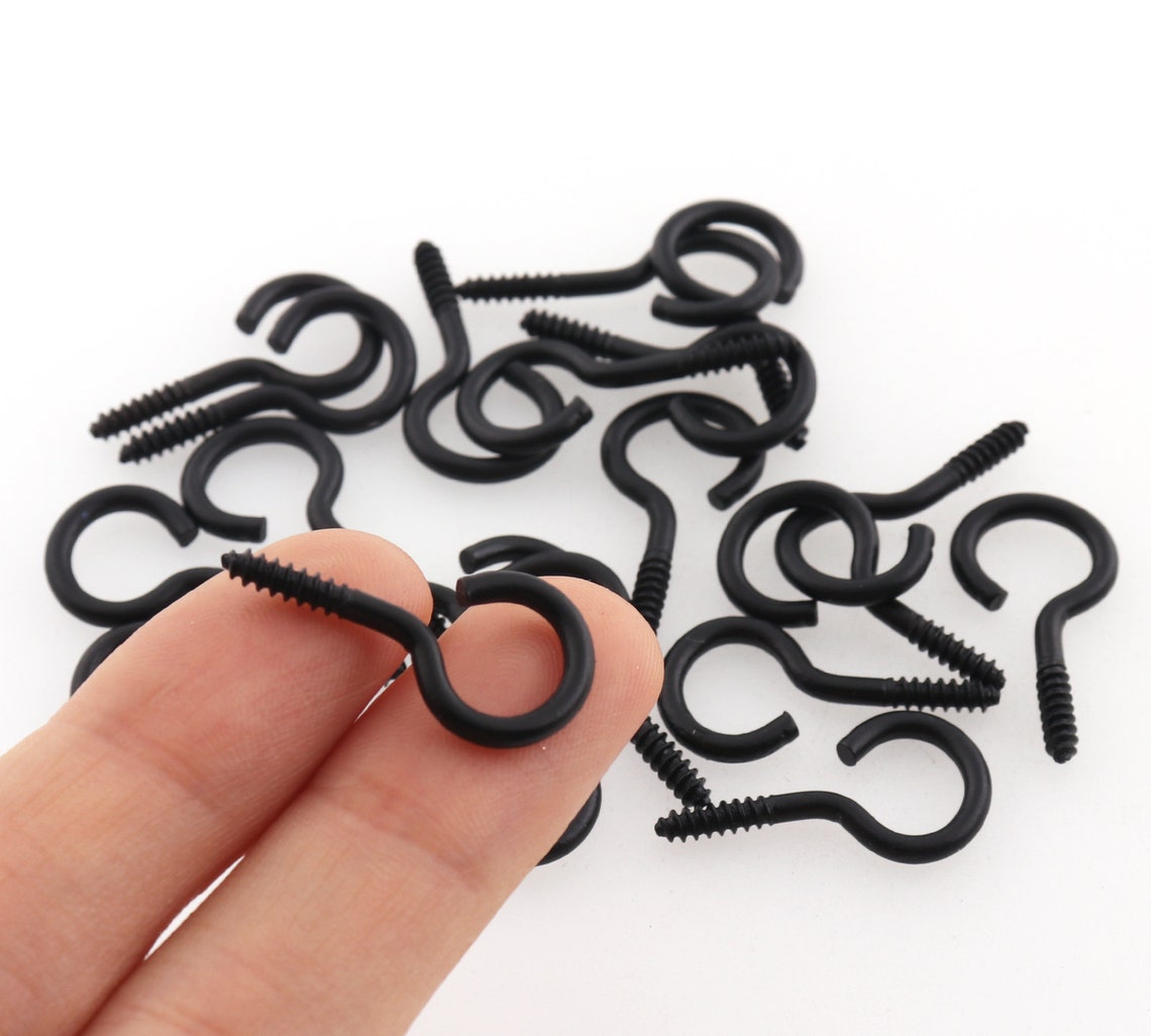 Black Screw Eye Bailsscrew Eye Pins Wood Screws Eye Hook for Etsy