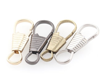 Lanyard Clip Hooks Light Gold Small Clip Hook Purse Clip Silver Jewelry Hardware Key Chain Clip Snap Clip hook for ID Card Key Chain Craft