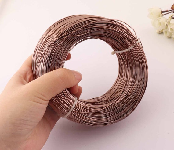 18 Gauge Wire, 1mm Thick Taupe Aluminum Craft Wire, Colored Wire