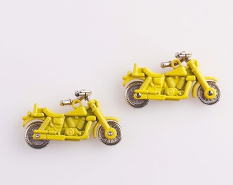 Mini geel Motor cyclent, Motor model charme hanger 3D metalen motorfiets Boy cadeau, kerstcadeau