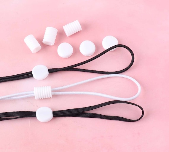 Plastic Cord Lock Stopper Cord End Cap Plastic Buckle Cord Stopper Ends FOR  Bagpack Rope Paracord Purse-20pcs 