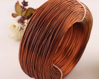 18 Gauge 1mm thick Aluminum Craft Wire,Brown Color Dead Soft wire,colored wire for jewelry making Beading Floral Sculpting,Wire Weaving