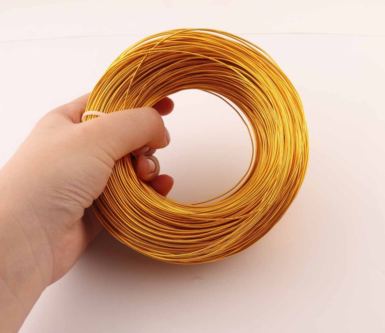 Diy handmade aluminum wire,Bulk Aluminum Wire,Round Pure gold Color,1.0mm 18gauge 5meters Aluminum line,metal wedding craft accessories