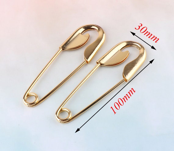 5pcs 10030mm Gold Safety Pin,safety Pins,safety Pin Brooch,large Safety  Pin,safety Pin Clipart,colored Safety Pins 