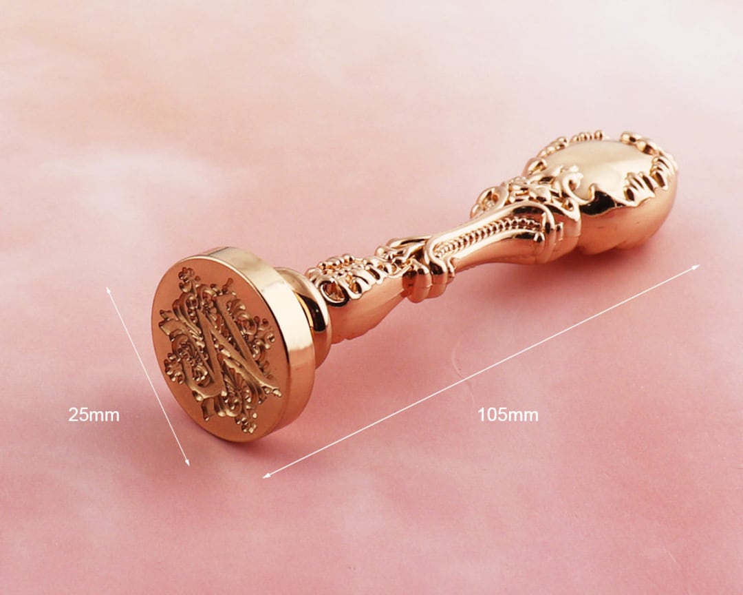 Vintage Seal Metal Scepter Handle Wax Seal Stamp DIY Alphabet Micro