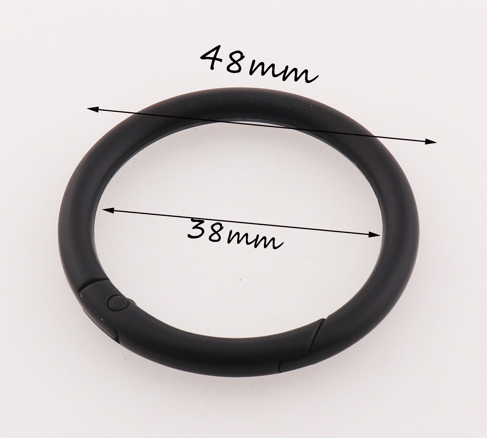 Black Spring O Ring Large Spring Ring Clasp Spring Gate Ring Etsy