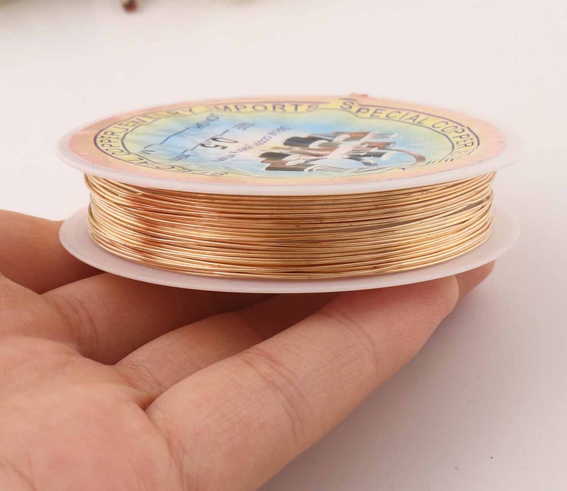 24gauge brass wire Craft wire,gold wire,Jewelry Making Supplies Copper Wire,1 Roll 5m Beading Cord Findings DIY Artistic Craft Wire