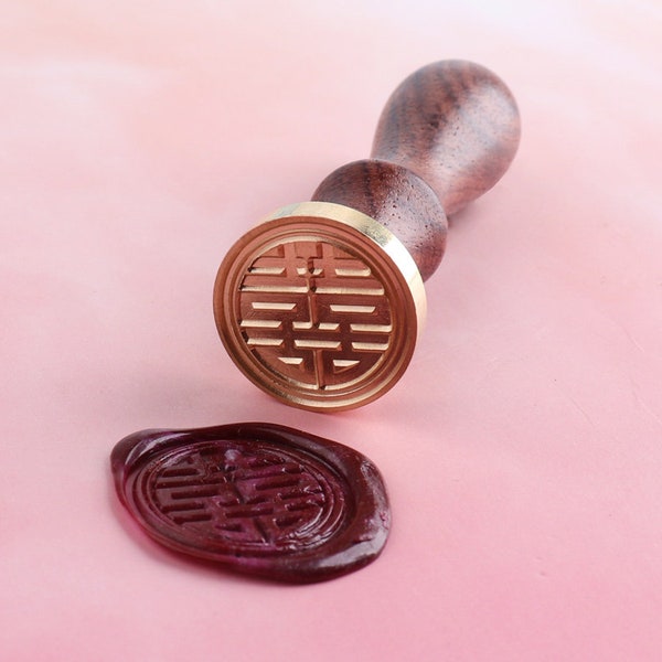 Seal stamp -1pcs 25mm Double happiness metal seal/stamp for wedding Invitations /Personalized seal