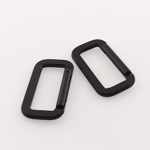 Schwarzer Karabiner Clip Aluminium Karabiner Rechteck Federschnalle Karabiner Schlüsselanhänger Personalisiert Schlüsselanhänger Metall KarabinerHook Verschluss