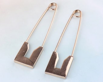6pcs 80-20mm épingle de sécurité en or, broches de sécurité rectangle, broche de broche, épingle de pull, énorme épingle de sécurité