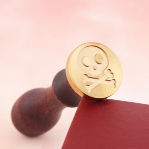 personalized skull wax seal stamp,festival wedding invitation sealing wax stamp,brass wax seal stamp,wooden wax seal stamp
