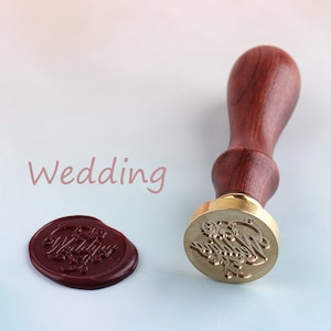 DIY Personalized Initials with Wreath wax seal stamp/Custom wedding seals/wedding invitation seal/custom wedding stamp