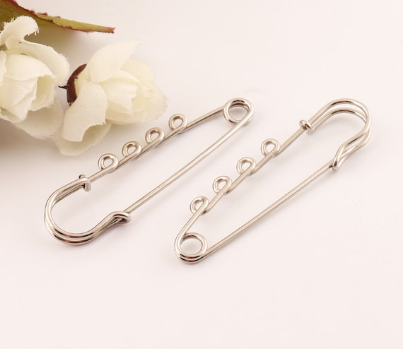 64x15mm Silver Large Safety Pinjumbo Safety Pins With Four - Etsy