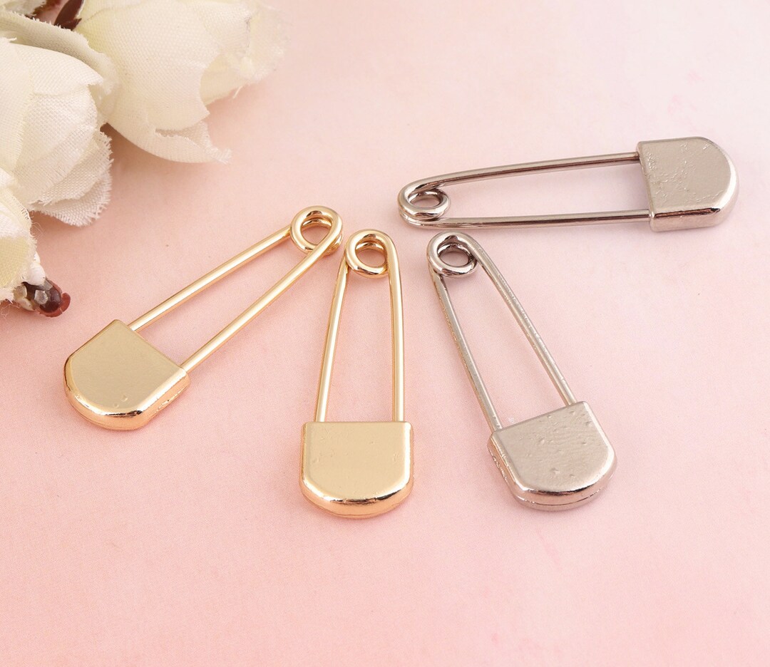50pcs Gold Safety Pin,mix and Match Colors,bulb Pins Garment,great for ...