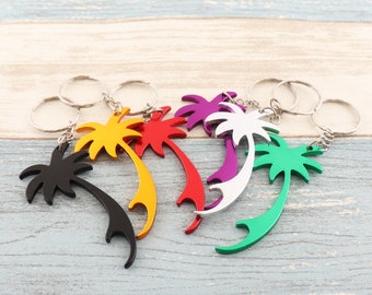 Coconut tree Bottle opener key chain for decoration christmas giftSix color choices Unique image door opener