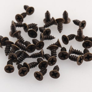 Antique bronze Screws Round Head Iron Screws Black Hinge Screws Wood Screws Small Box Hardware machine screws drywall screws leather screws