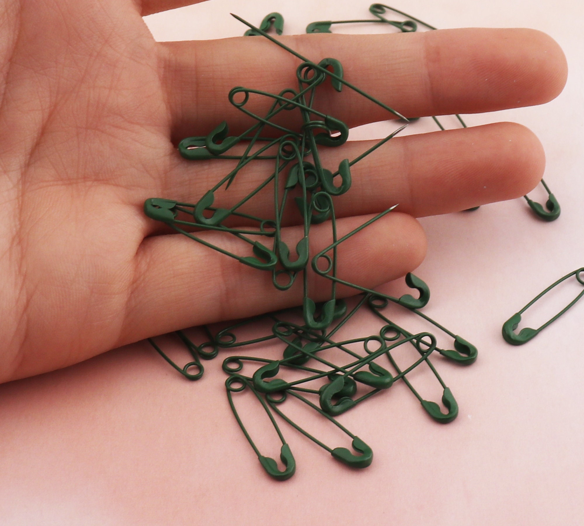 Safety Pin Charm Tag Label Pins Green Metal Brooch Safety Pin Etsy UK