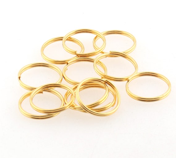 Gold Split Rings Bulk Split Rings Double Rings Split Jump Rings Double Loop Rings  Key Rings Key Chain Ring Jewelry Findings Keychain Ring 