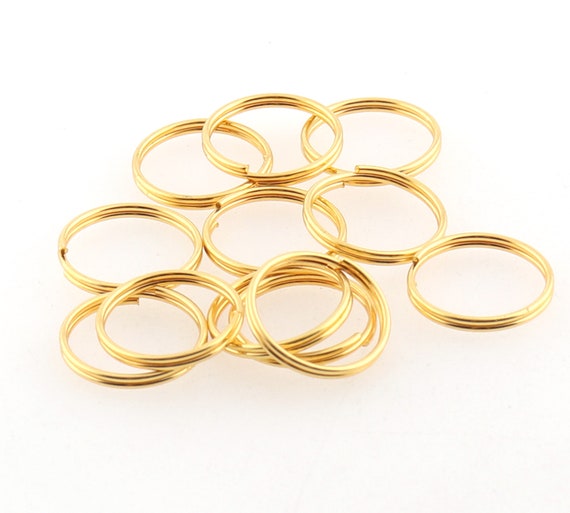 Gold Split Rings Bulk Split Rings Double Rings Split Jump Rings Double Loop  Rings Key Rings Key Chain Ring Jewelry Findings Keychain Ring 