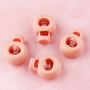 Cord Lock Plastic Stopper luce blush rosa Cord End Toggle Clip Buckle maendine per maschera dressing Shoelace Sportswear Accessori cavo corda corda cavo
