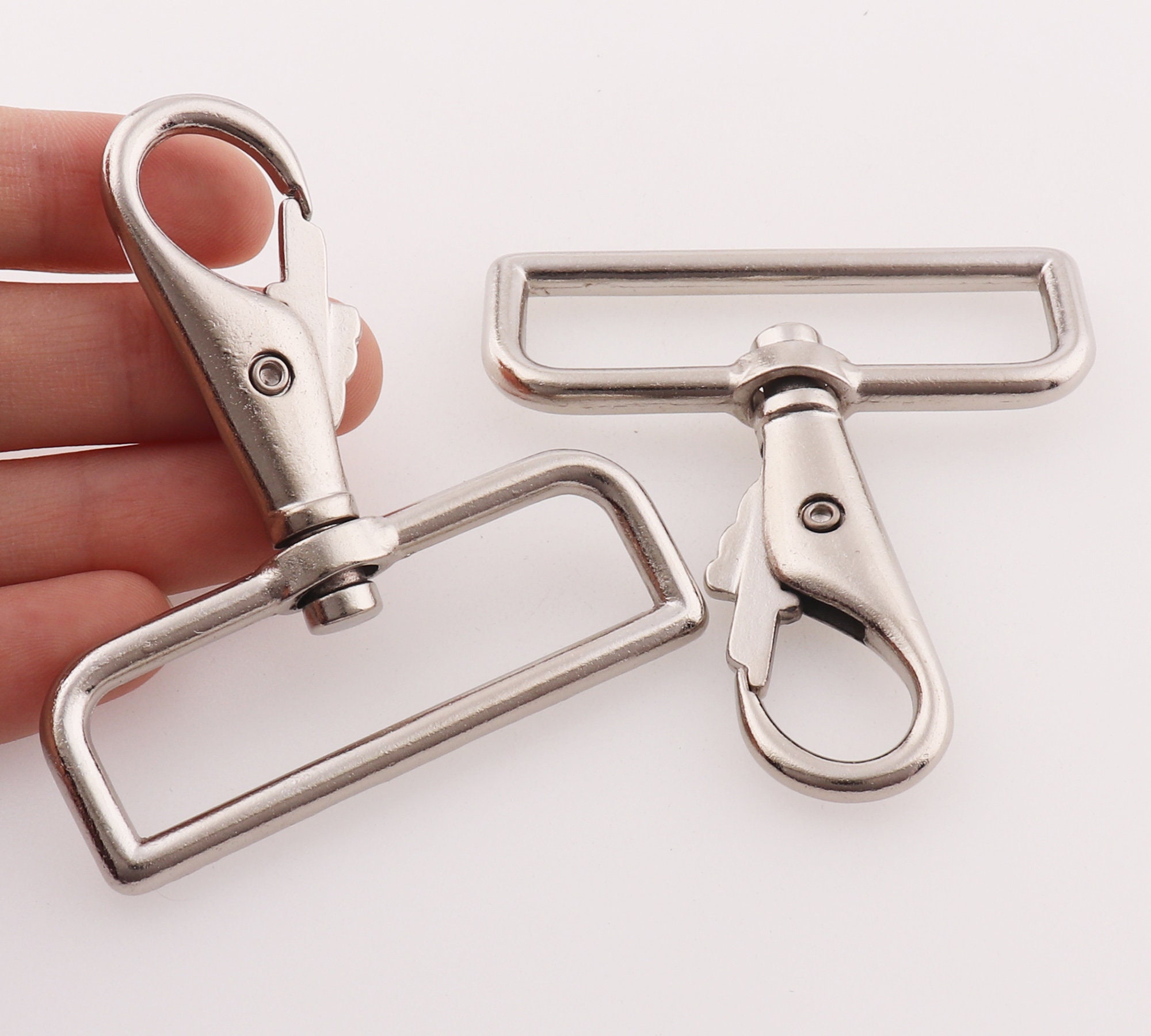Lot Of 100/50/25 Metal Swivel Snap Hooks With Chain - 1.5" (39mm X 18mm), Artec Brand