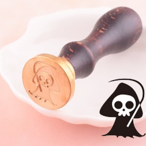 sickle Skull Man seal stamp,Brass wax seal stamp,personalized custom wax seal stamp,interesting sealing wax stamp