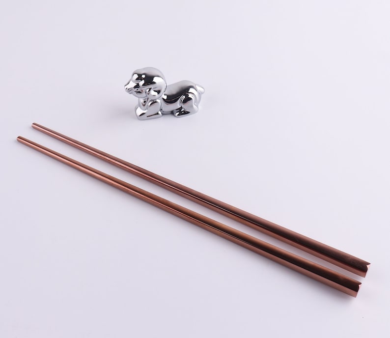 rose gold color chopsticks,Korea style chopsticks,simple style chopsticks,stainless steel chopsticks,wedding gift chopsticks