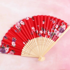 1pcs Japanese style folding Fan, floral folding fan,portable fan,The cherry blossomTraditional beautiful accessories, perfect Gift for women